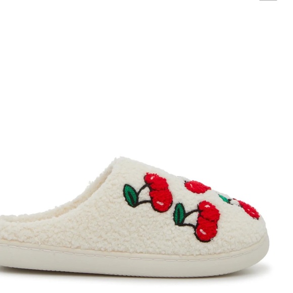 Cozy Cherry Embroidered Slippers - Picture 7 of 11